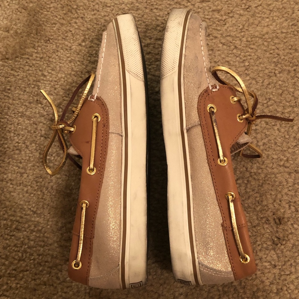 Gold Sparkle Sperry’s - Picture 4 of 4